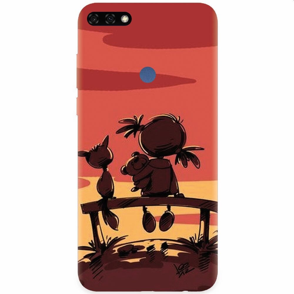 Husa silicon pentru Honor 7C, Lovely Sunsets