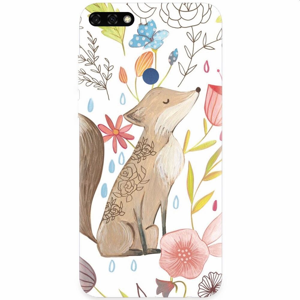 Husa silicon pentru Honor 7C, Fox
