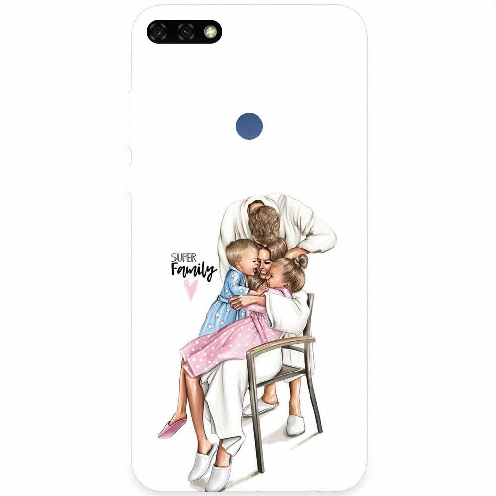 Husa silicon pentru Honor 7C, Super Family