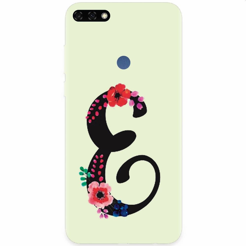 Husa silicon pentru Honor 7C, Litera E