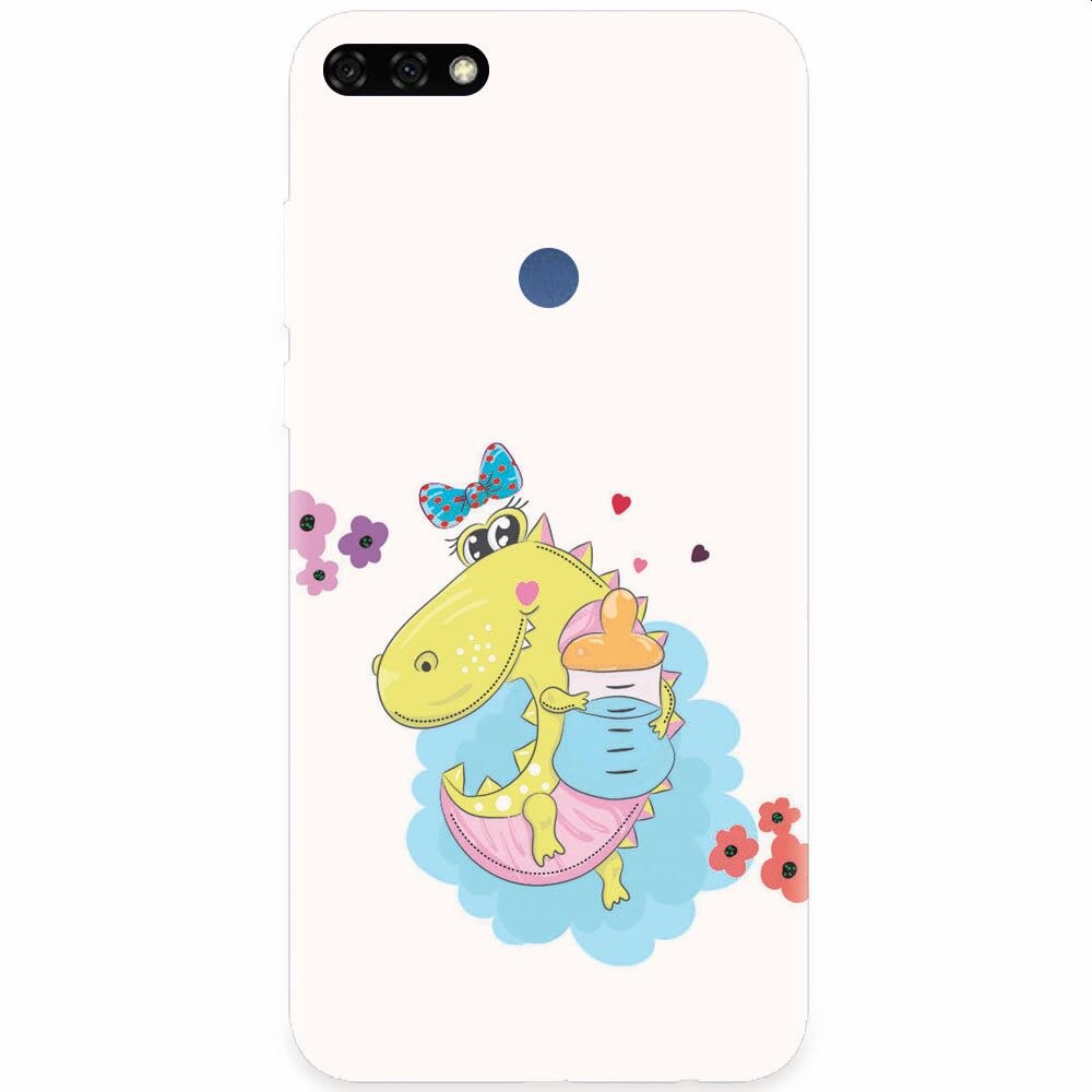 Husa silicon pentru Honor 7C, Bebe Crocodil