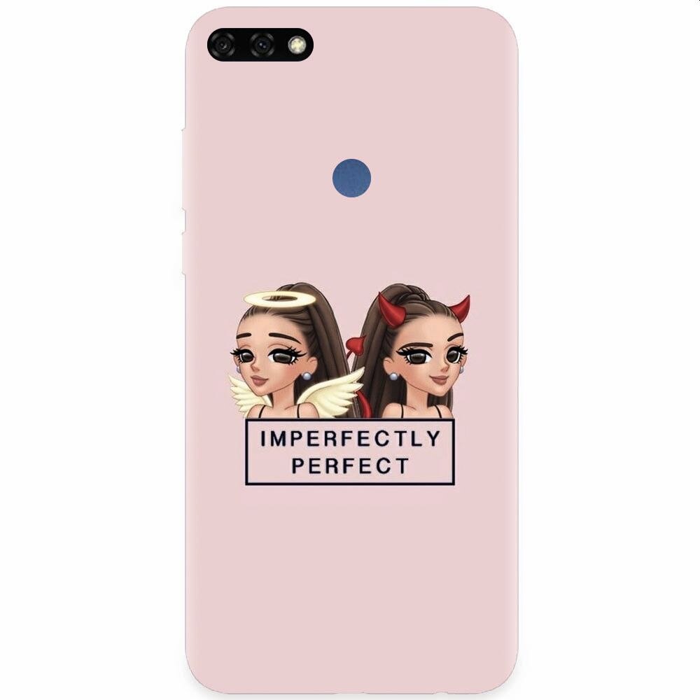 Husa silicon pentru Honor 7C, Imperfectly Perfect Pink