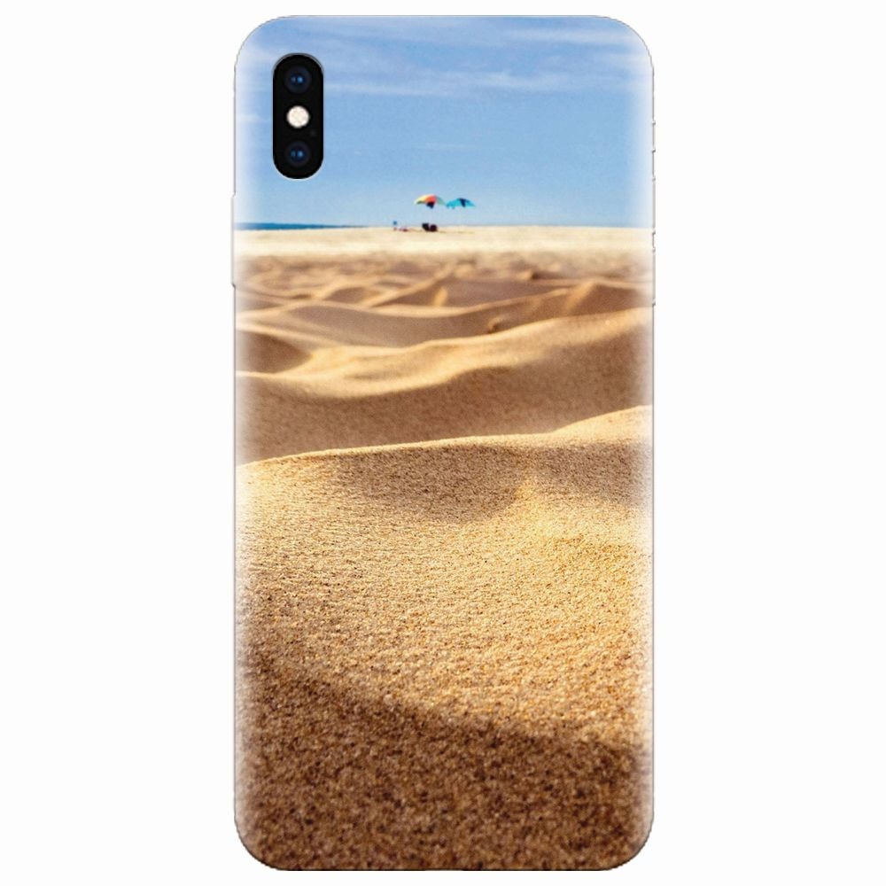 Husa silicon pentru Apple Iphone XS Max, Beach Sand Closeup Holiday