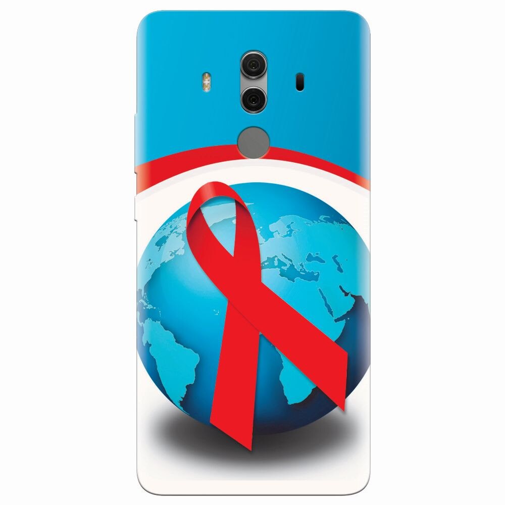 Husa silicon pentru Huawei Mate 10 Pro, World Aids Day