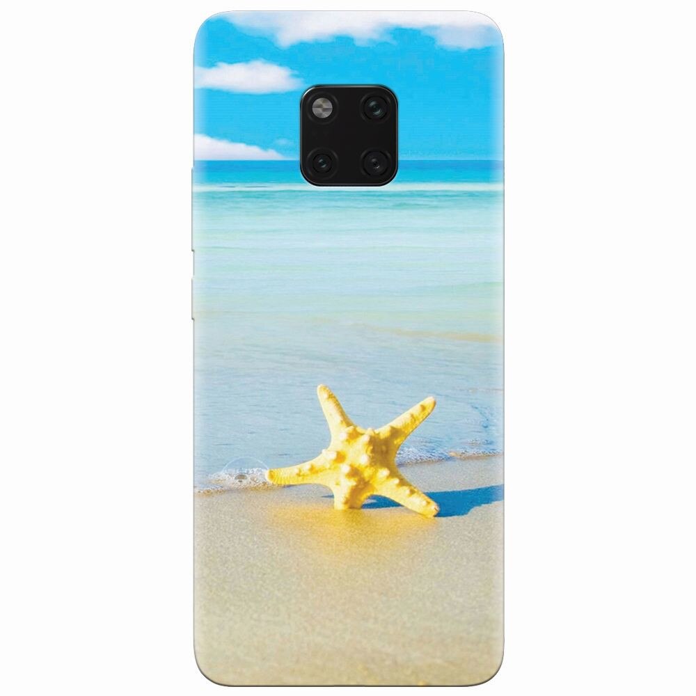 Husa silicon pentru Huawei Mate 20 Pro, Starfish Beach