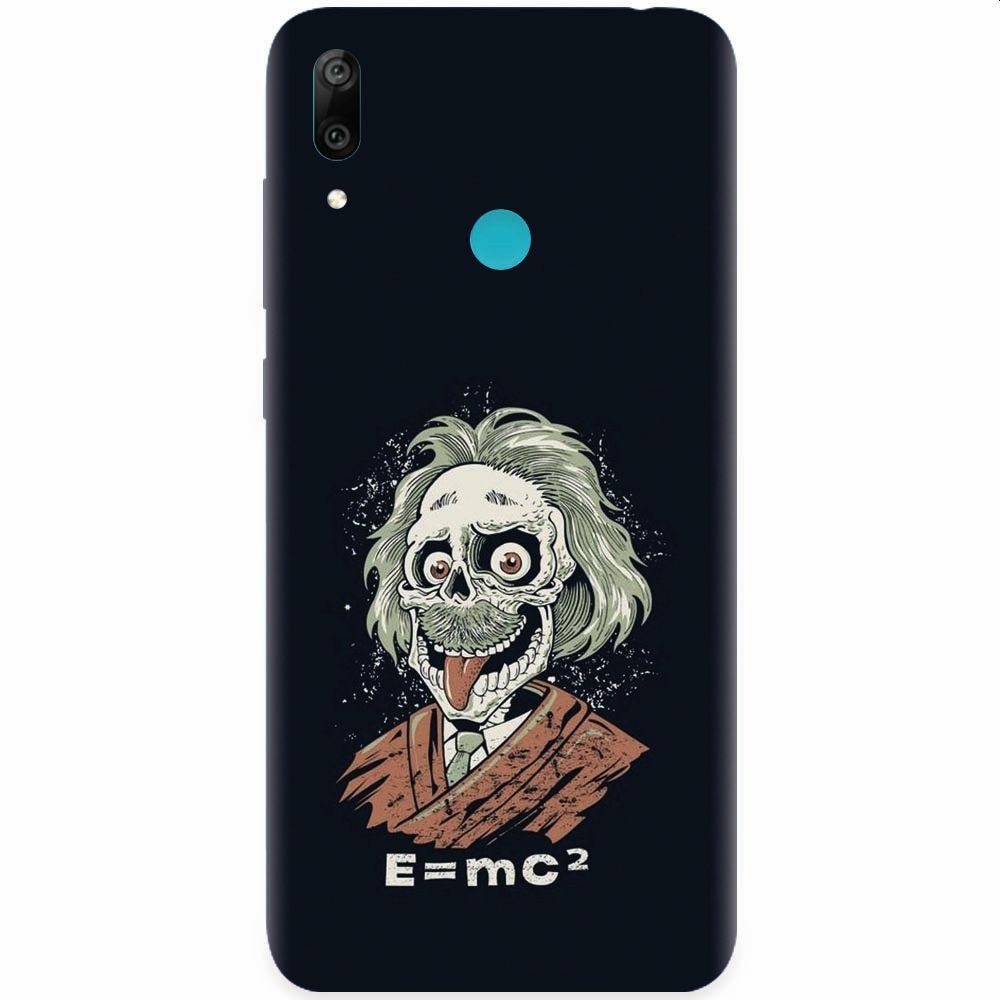 Husa silicon pentru Huawei Y7 2019, Albert Einstein Caricature