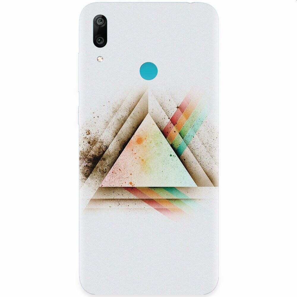 Husa silicon pentru Honor Play, Abstract Grunge Light Triangle