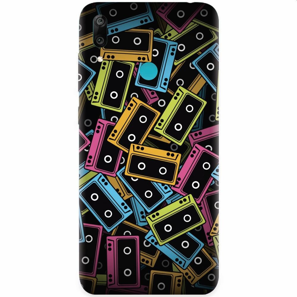 Husa silicon pentru Honor Play, Audio Cassette Color Vector