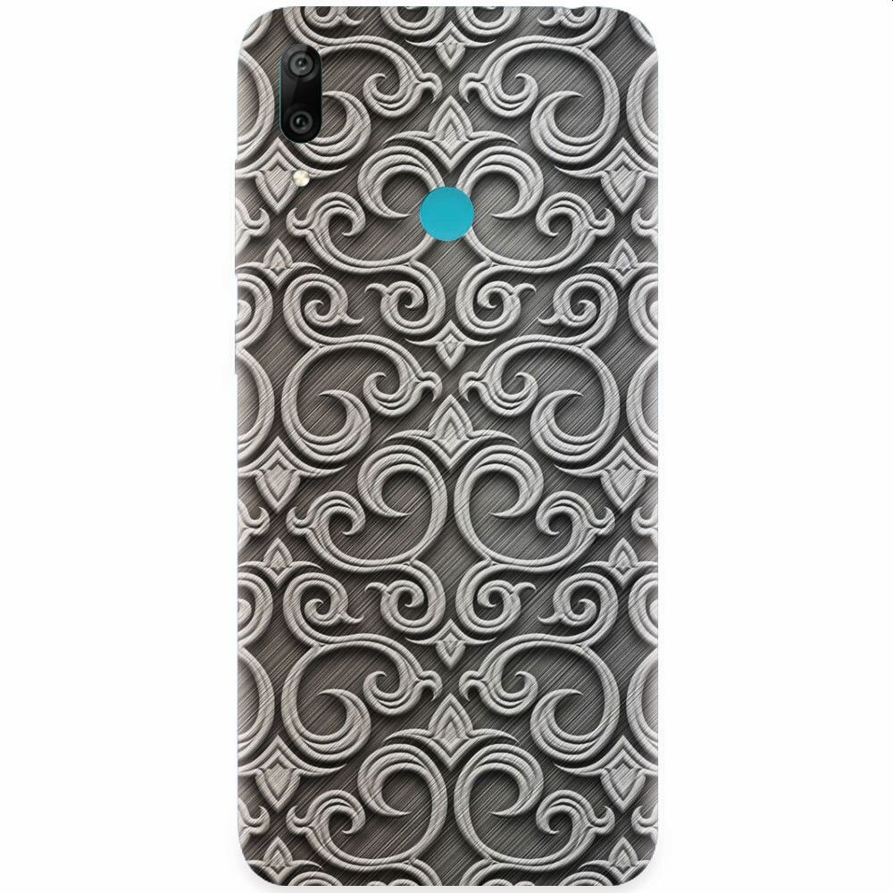 Husa silicon pentru Honor Play, Baroque Silver Pattern