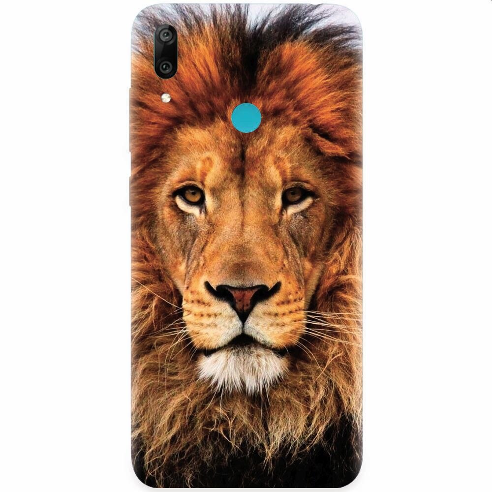 Husa silicon pentru Huawei Y7 2019, Colorful Lion4