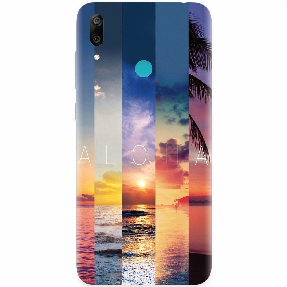 Husa silicon pentru Huawei Y7 2019, Aloha Summer Stripes