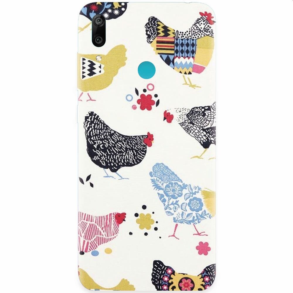 Husa silicon pentru Honor Play, Chickens