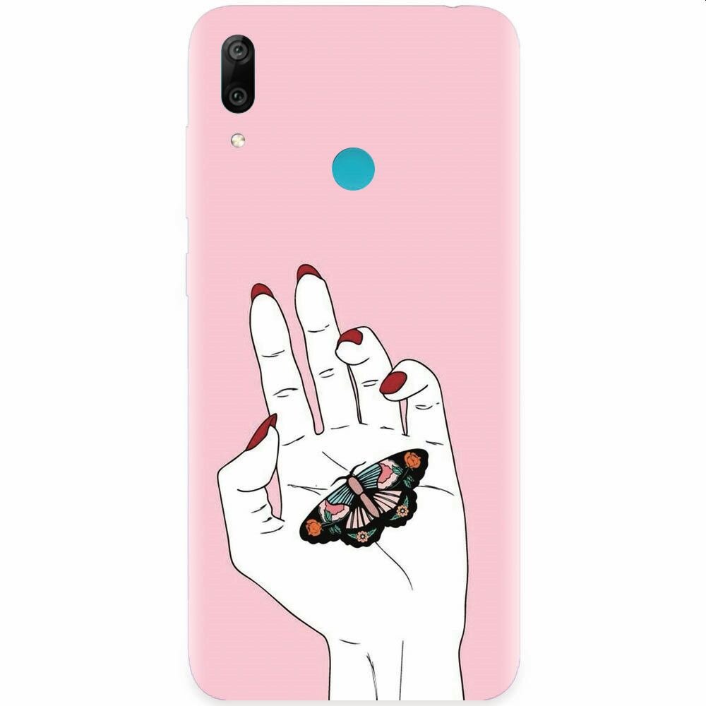 Husa silicon pentru Honor Play, Butterfly In Hand
