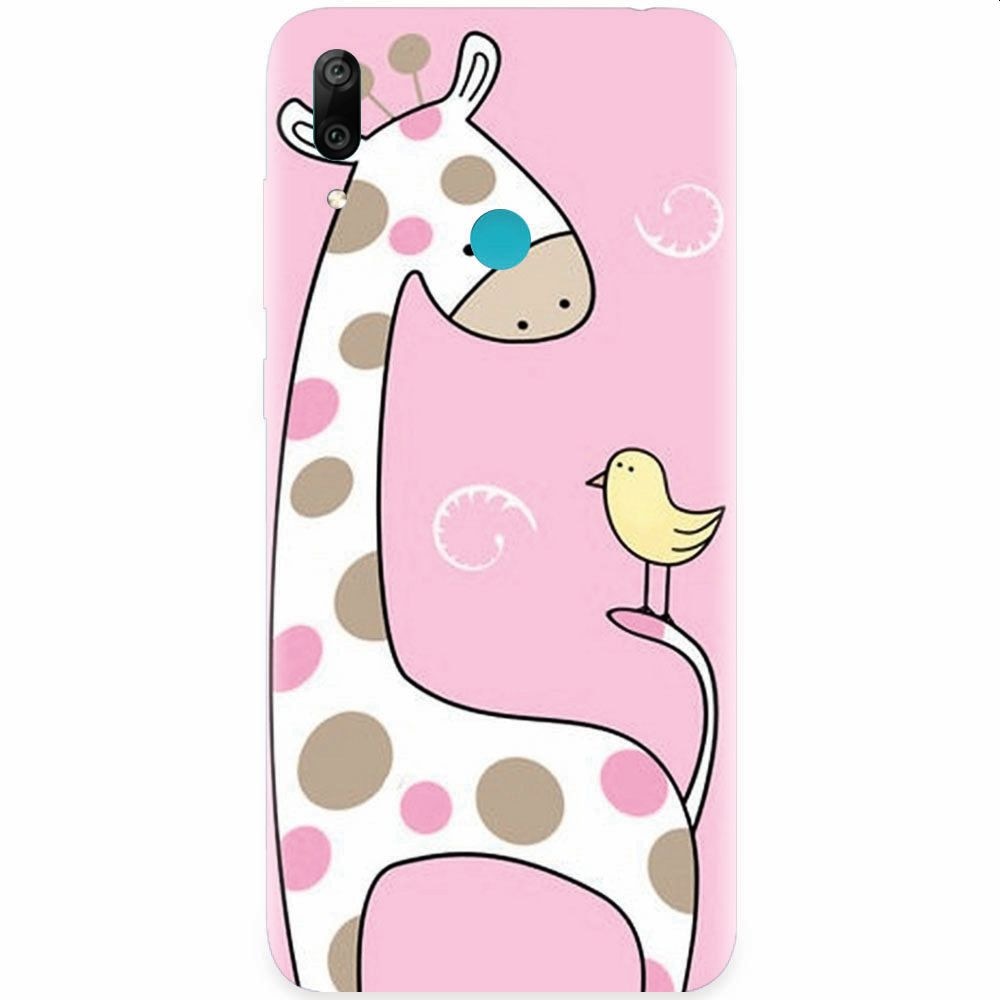 Husa silicon pentru Honor Play, Cute Giraffe