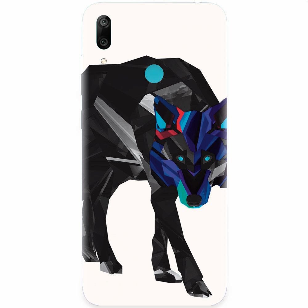 Husa silicon pentru Honor Play, Abstract Wolf