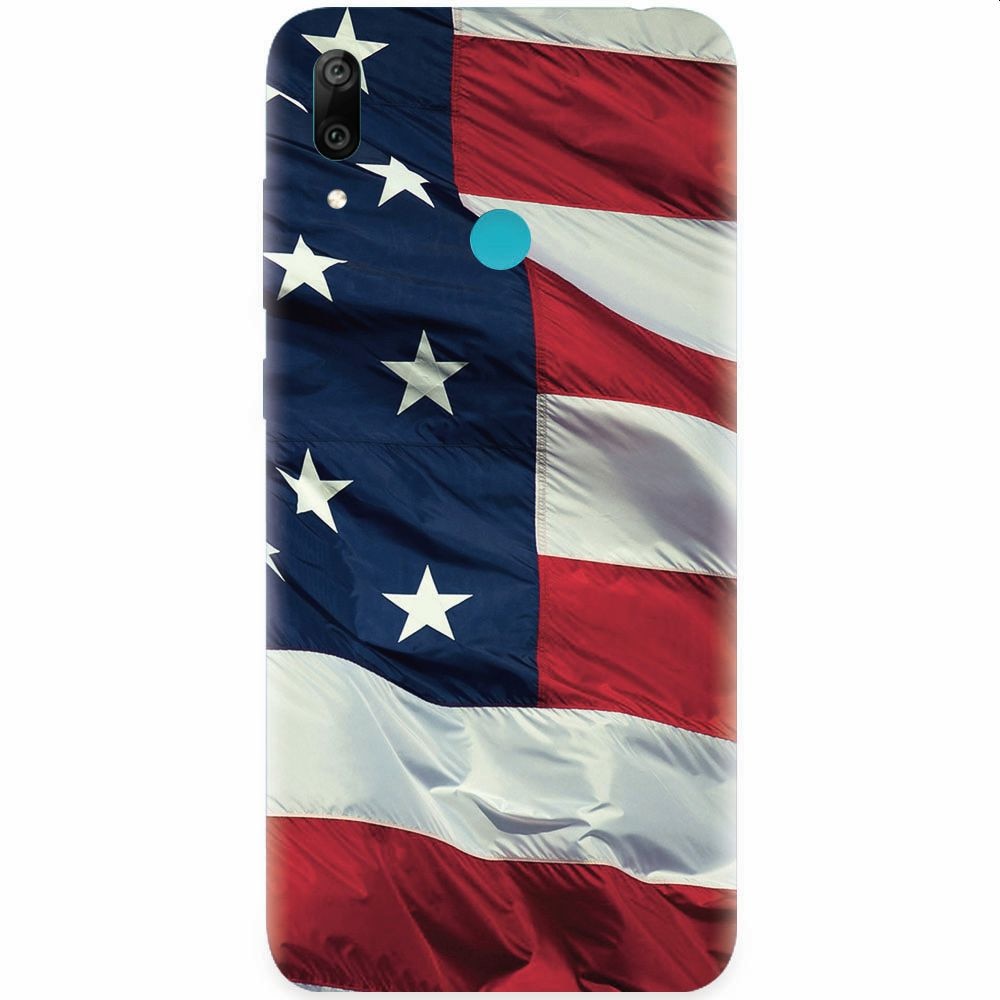 Husa silicon pentru Honor Play, American Flag Illustration
