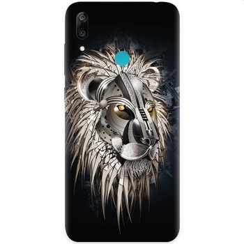 Husa silicon pentru Huawei Y7 Prime 2019, Abstract Lion 001 Husa silicon pentru Huawei Y7 Prime 2019, Abstract Lion 001