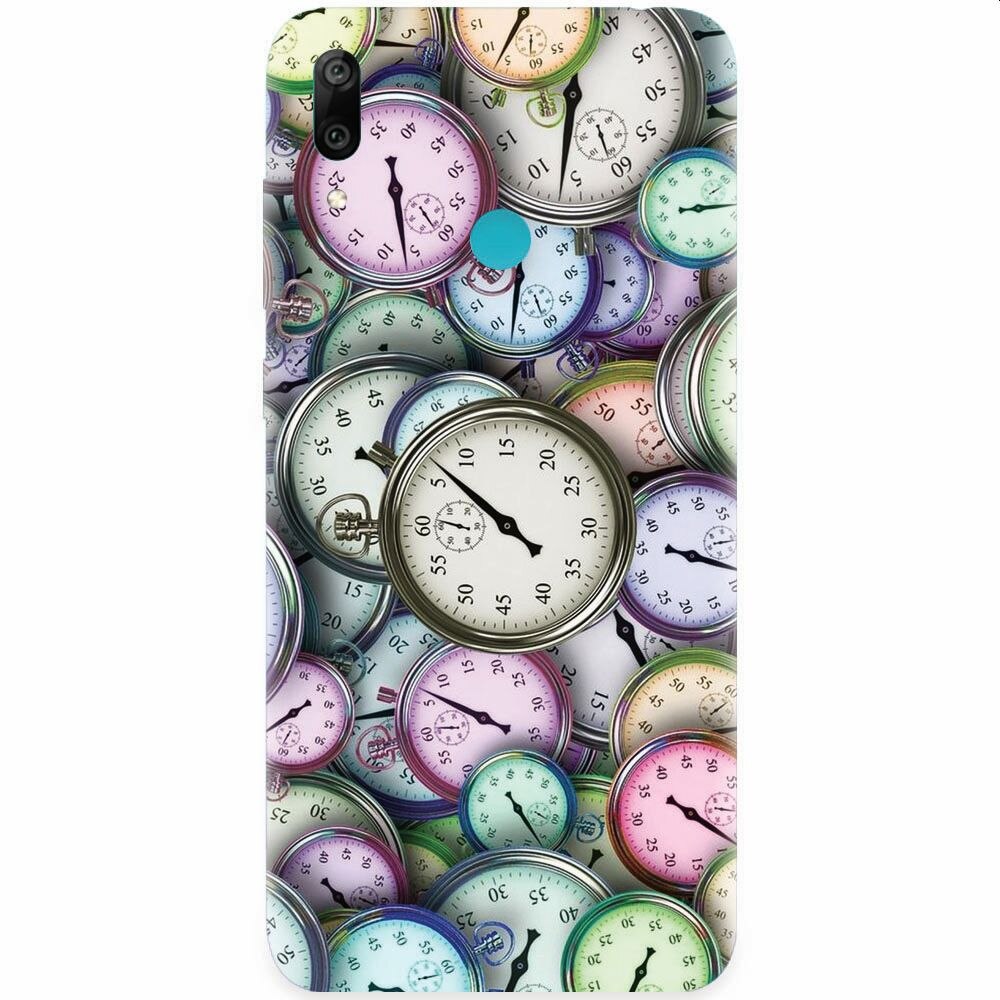 Husa silicon pentru Huawei Y7 Prime 2019, Clocks