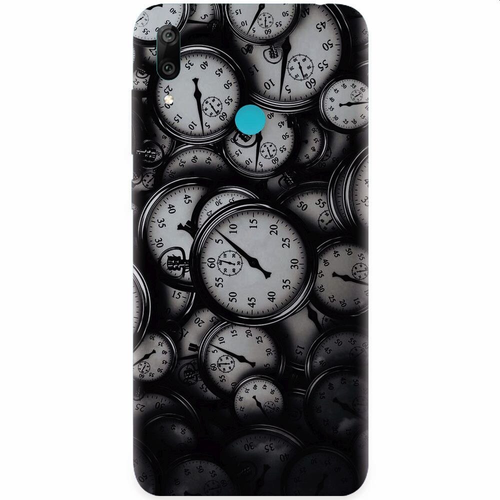 Husa silicon pentru Honor Play, Clocks Bw