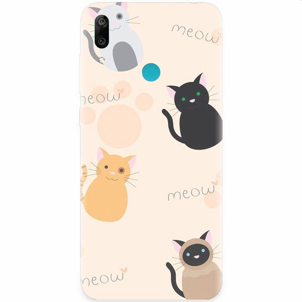 Husa silicon pentru Honor Play, Meow