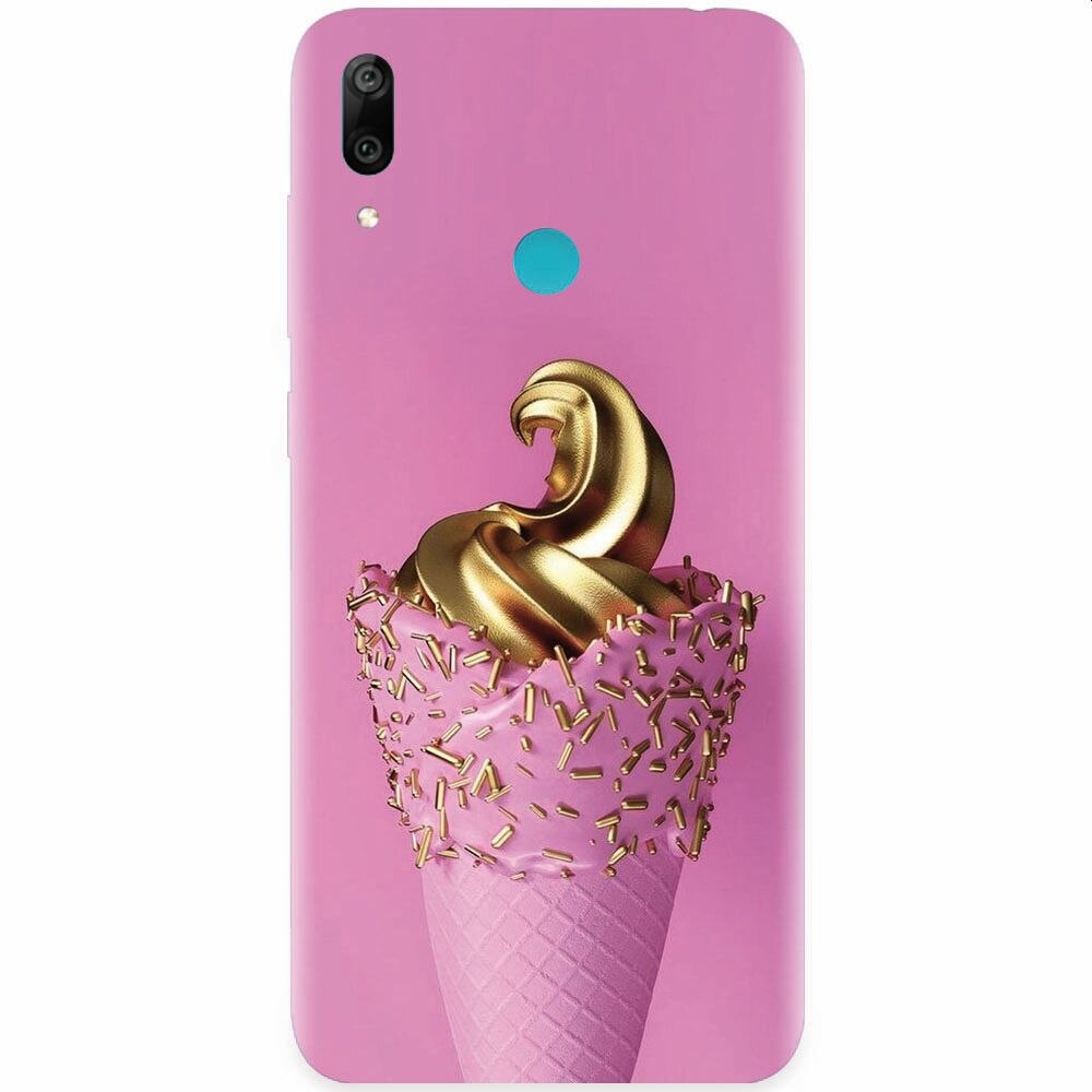 Husa silicon pentru Huawei Y7 2019, Icecream Gold