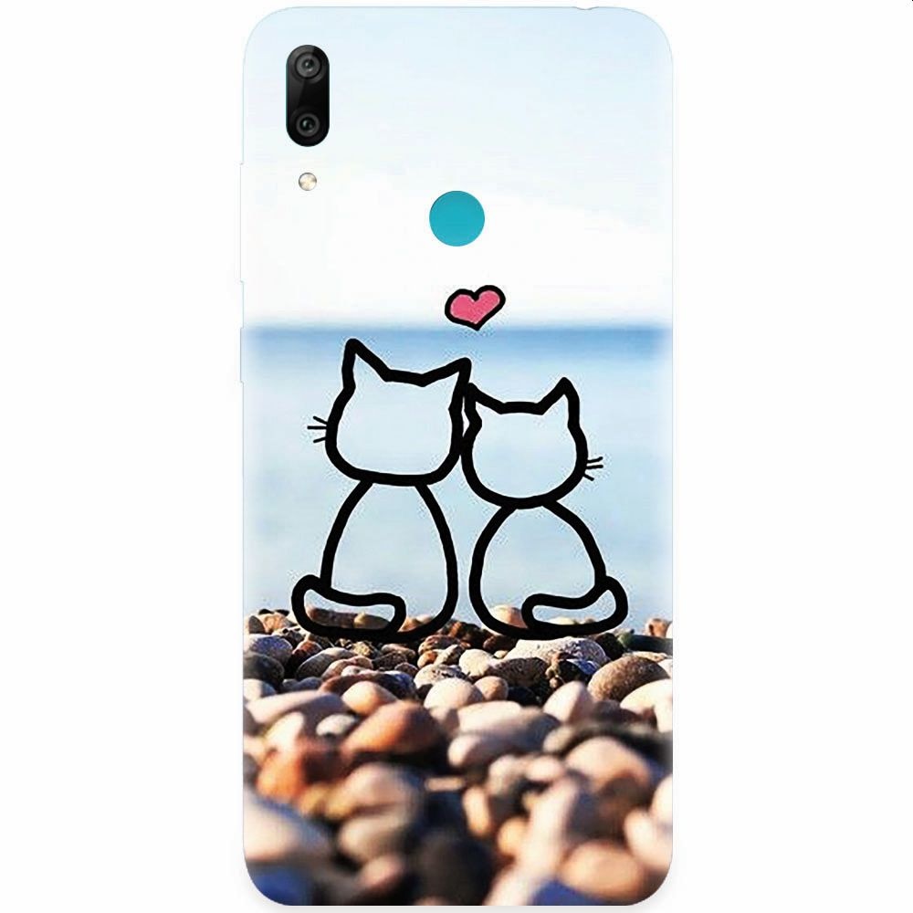 Husa silicon pentru Huawei Y7 2019, In Love Cats