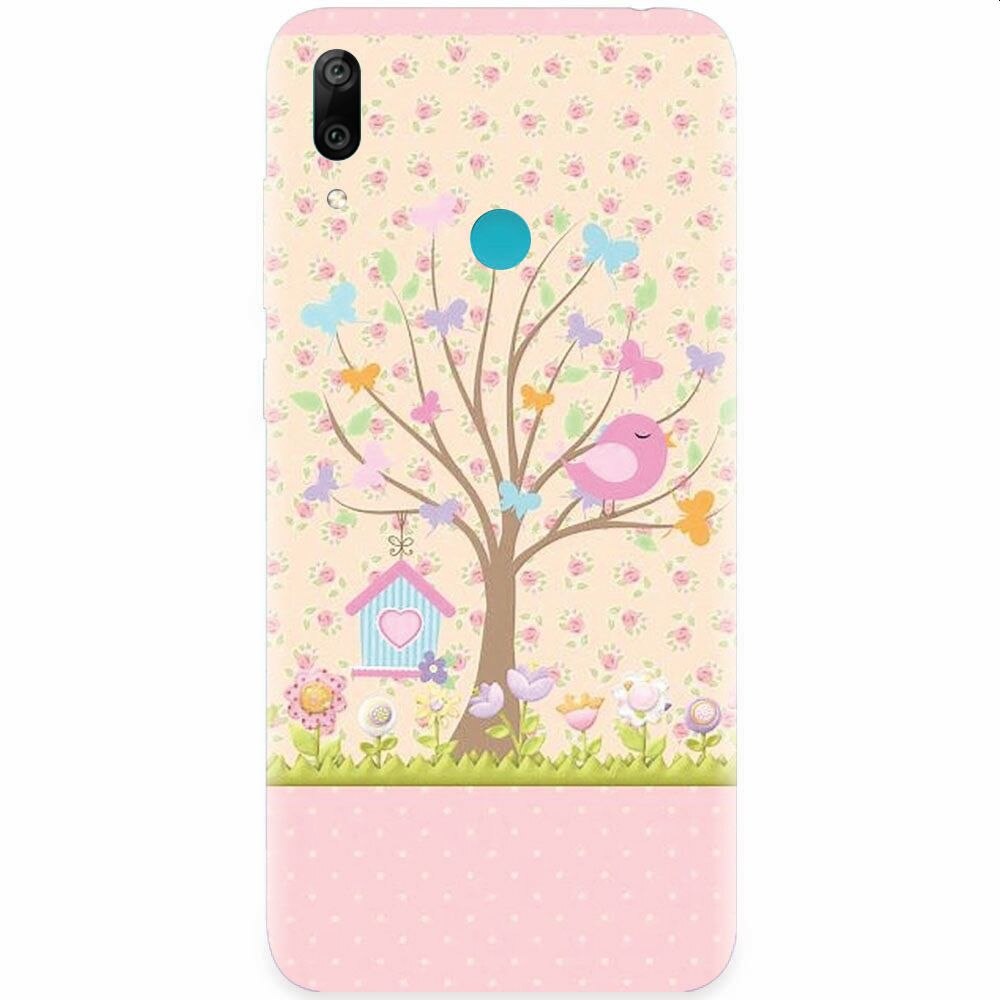 Husa silicon pentru Huawei Y7 Prime 2019, Cute Birdhouse