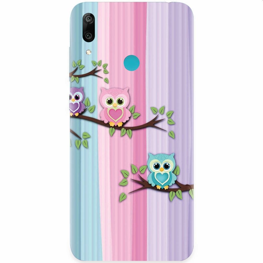 Husa silicon pentru Huawei Y7 2019, Cute Owl