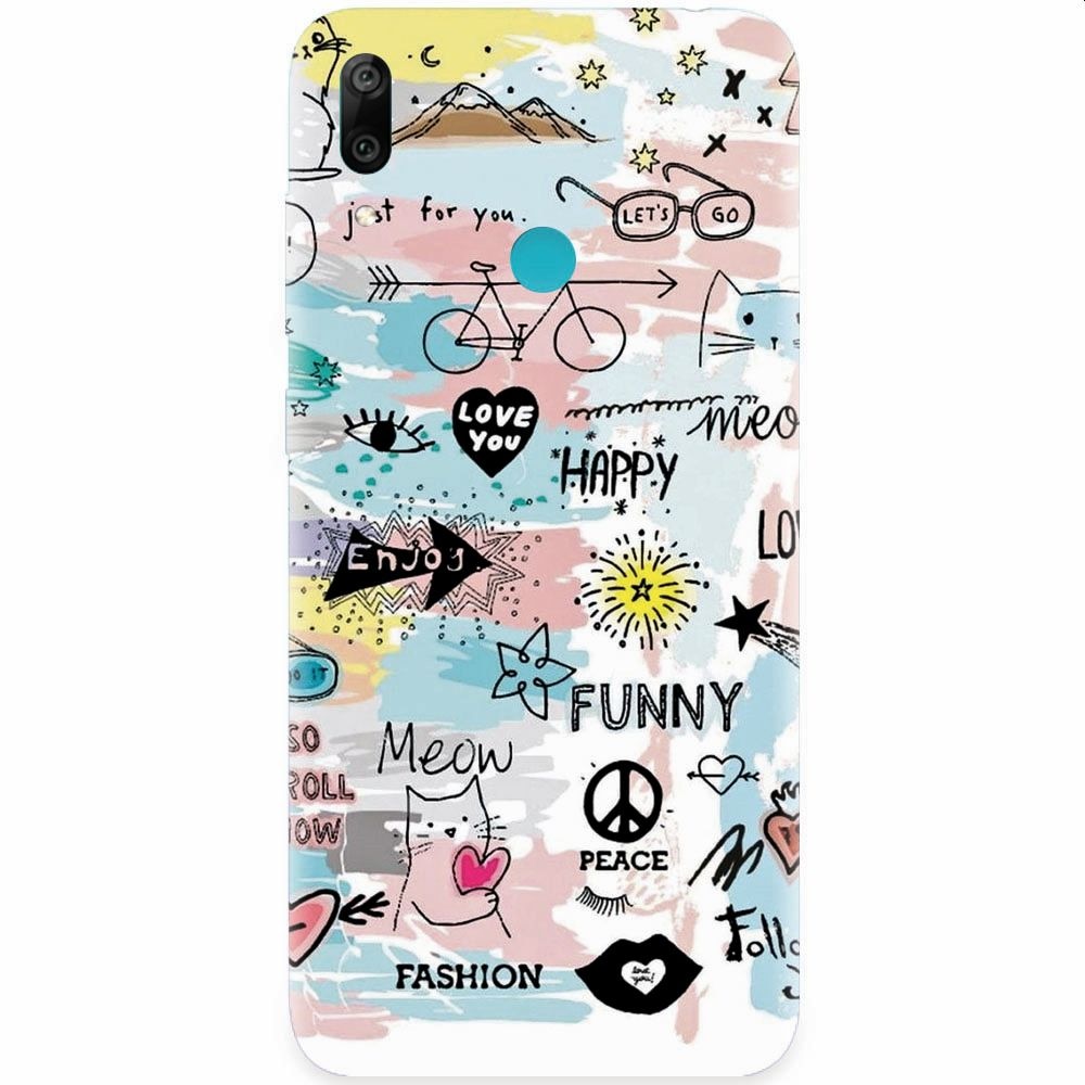 Husa silicon pentru Huawei Y7 2019, Travel 101