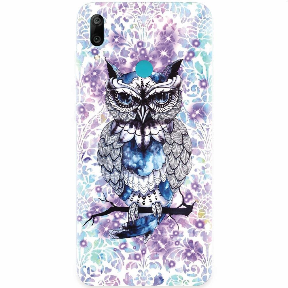 Husa silicon pentru Honor Play, Abstract Owl