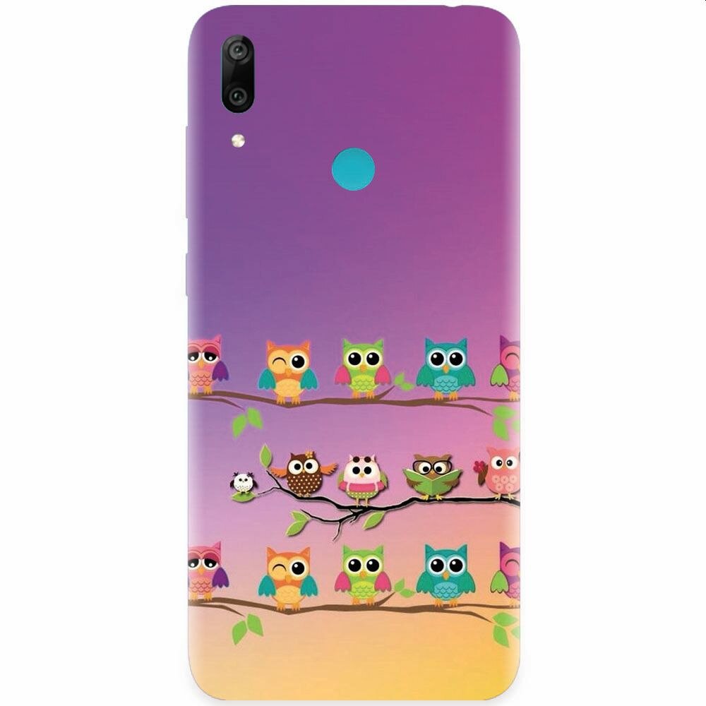 Husa silicon pentru Huawei Y7 2019, Owls