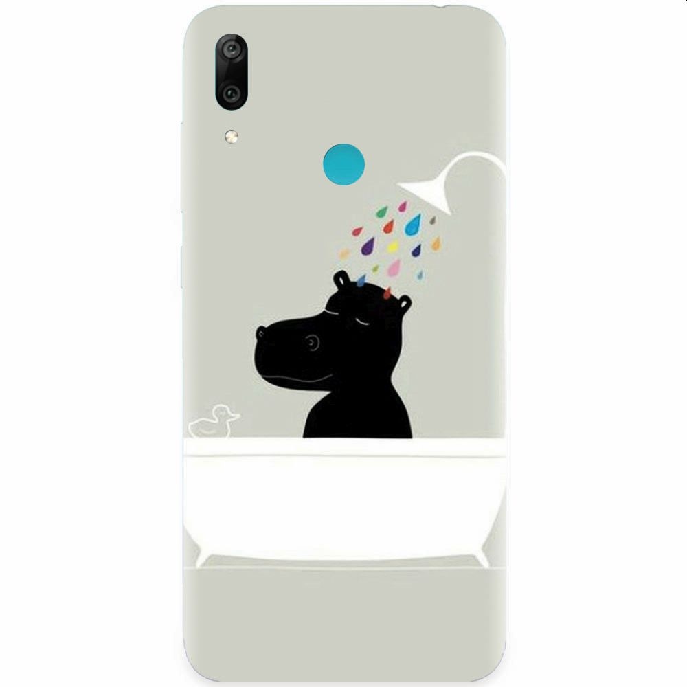 Husa silicon pentru Huawei Y7 Prime 2019, Hippo Bath