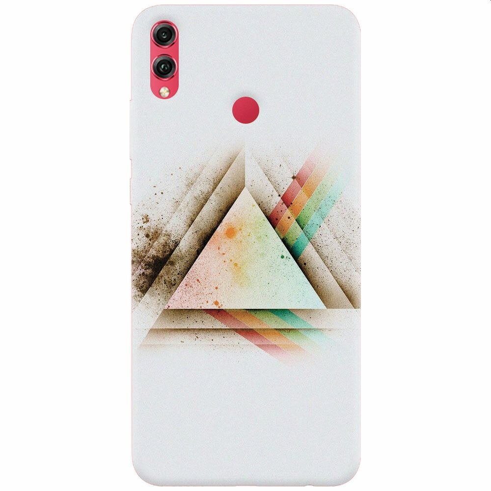 Husa silicon pentru Honor View 10 Lite, Abstract Grunge Light Triangle