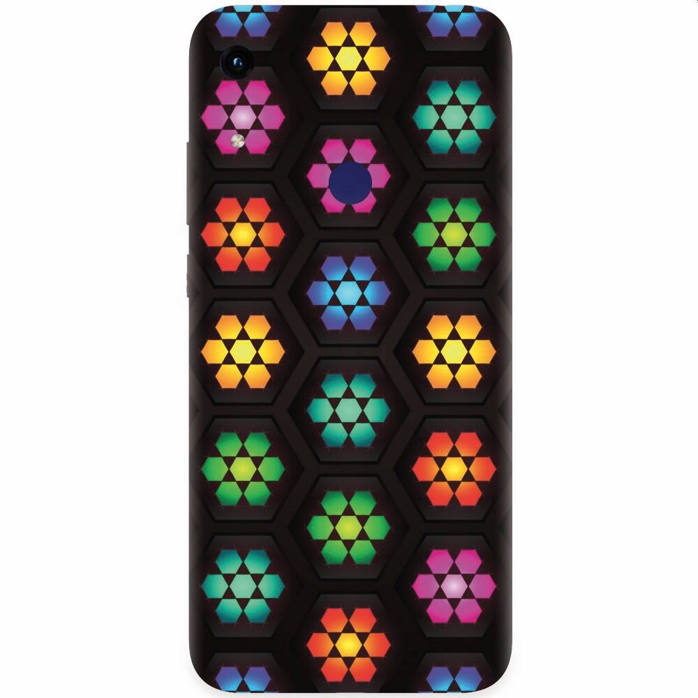 Husa silicon pentru Honor Play 8A, Kaleidoscope Mosaic Patterns