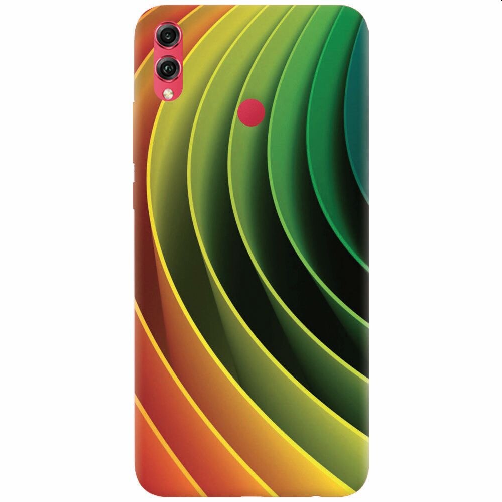 Husa silicon pentru Honor 10 Lite, 3D Multicolor Abstract Lines