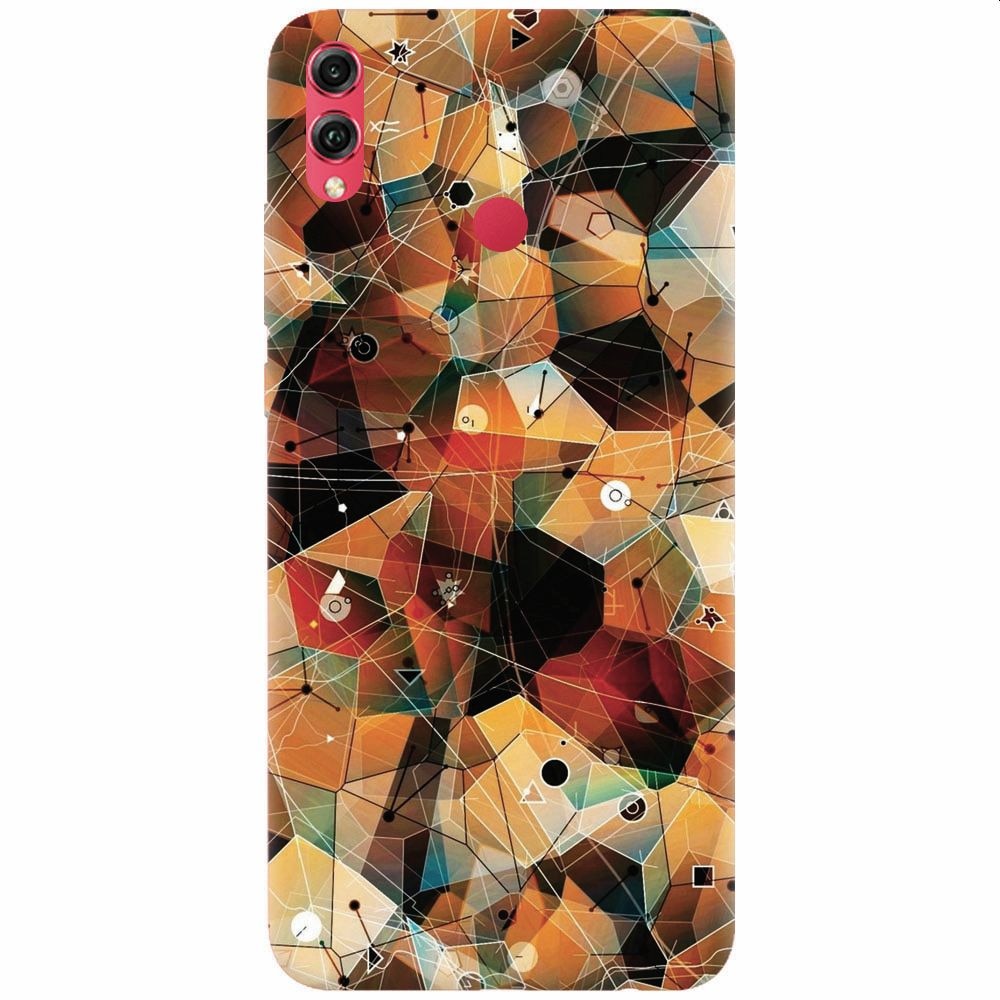 Husa silicon pentru Honor Note 10, Abstract Triangles Connected Lines