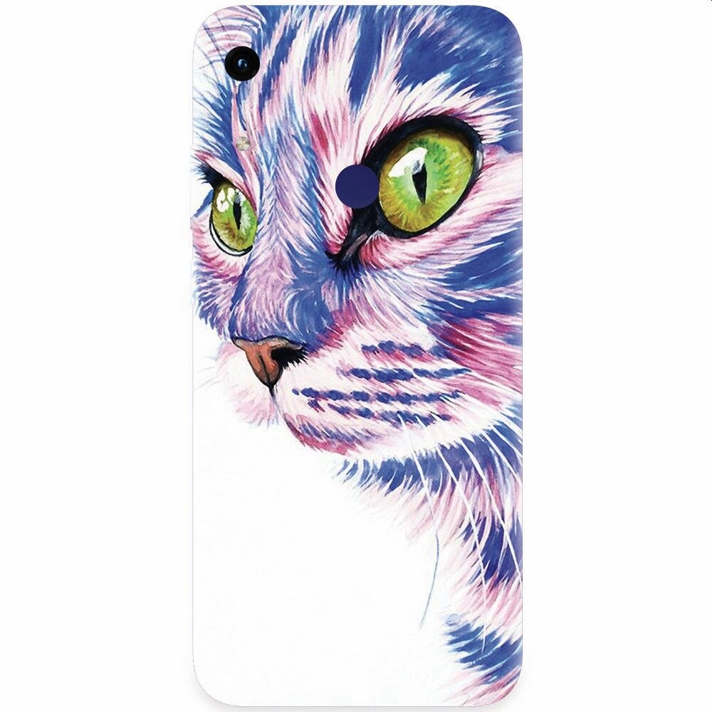 Husa silicon pentru Honor Play 8A, Colorfull Cat