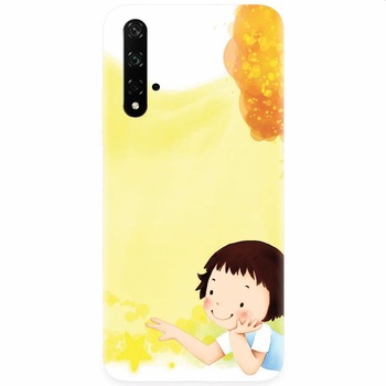 Husa silicon pentru Honor 20, Child Autumn Paint Hd Husa silicon pentru Honor 20, Child Autumn Paint Hd