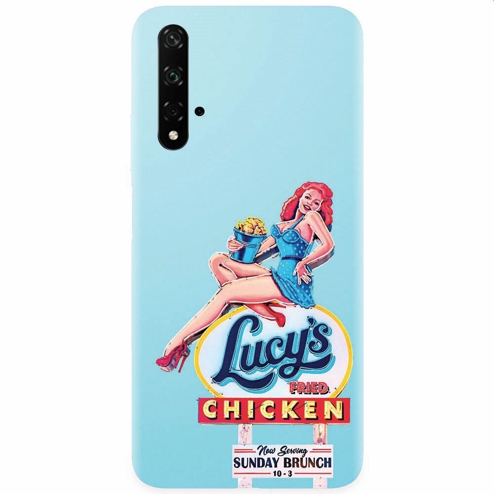 Husa silicon pentru Honor 20, American Vintage Restaurant Sign