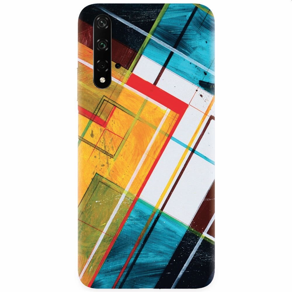 Husa silicon pentru Honor 20, Abstraction Color Shape
