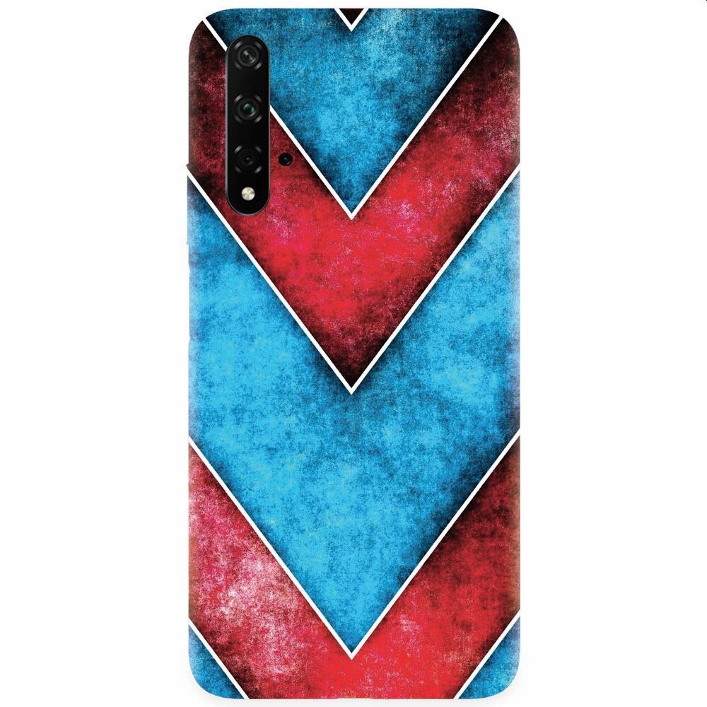 Husa silicon pentru Honor 20, Blue And Red Abstract