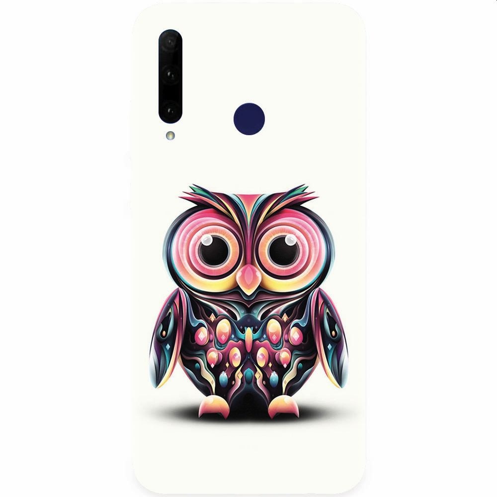 Husa silicon pentru Honor 20 Lite, Colorful Owl Illustration