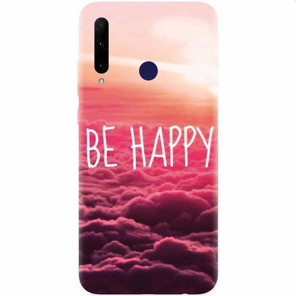 Husa silicon pentru Honor 20 Lite, Be Happy Puffy Clouds