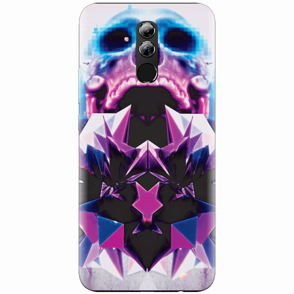 Husa silicon pentru Huawei Mate 20 Lite, Abstract Framed Skull