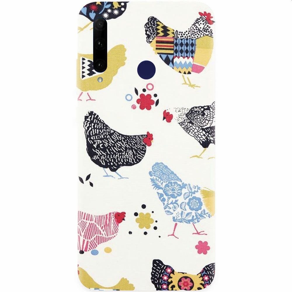Husa silicon pentru Honor 20 Lite, Chickens