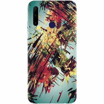 Husa silicon pentru Honor 20 Lite, Complex Abstract Colorful 3D Drawing Husa silicon pentru Honor 20 Lite, Complex Abstract Colorful 3D Drawing