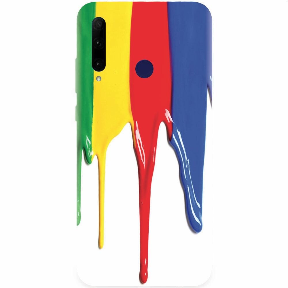 Husa silicon pentru Honor 20 Lite, Dripping Colorful Paint