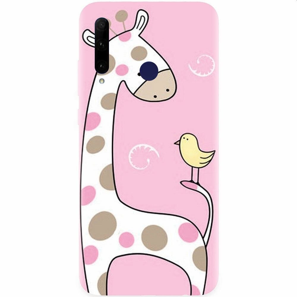 Husa silicon pentru Honor 20 Lite, Cute Giraffe