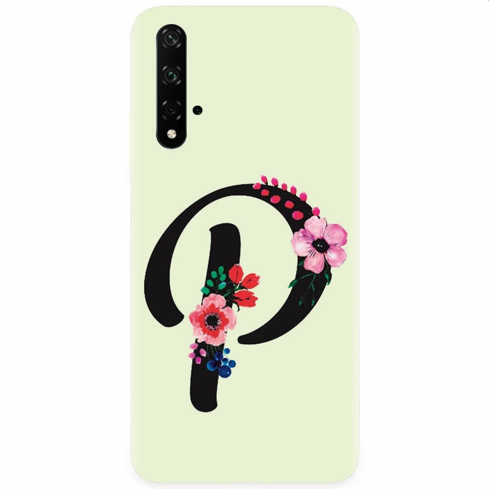 Husa silicon pentru Honor 20, Litera P