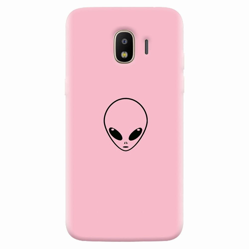 Husa silicon pentru Samsung Galaxy J4 2018, Pink Alien